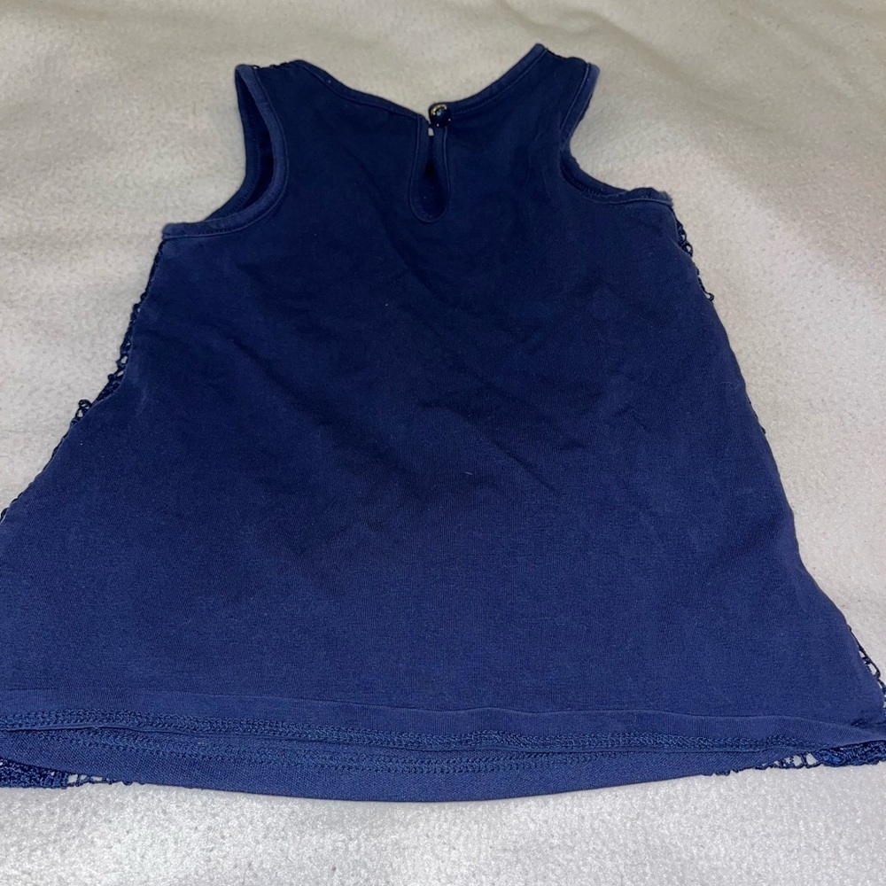 Baby girl 12 month Kate Spade formal dress navy blue fancy heart design - Picture 6 of 10